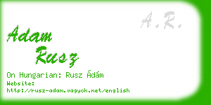 adam rusz business card