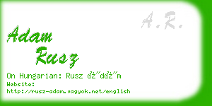 adam rusz business card